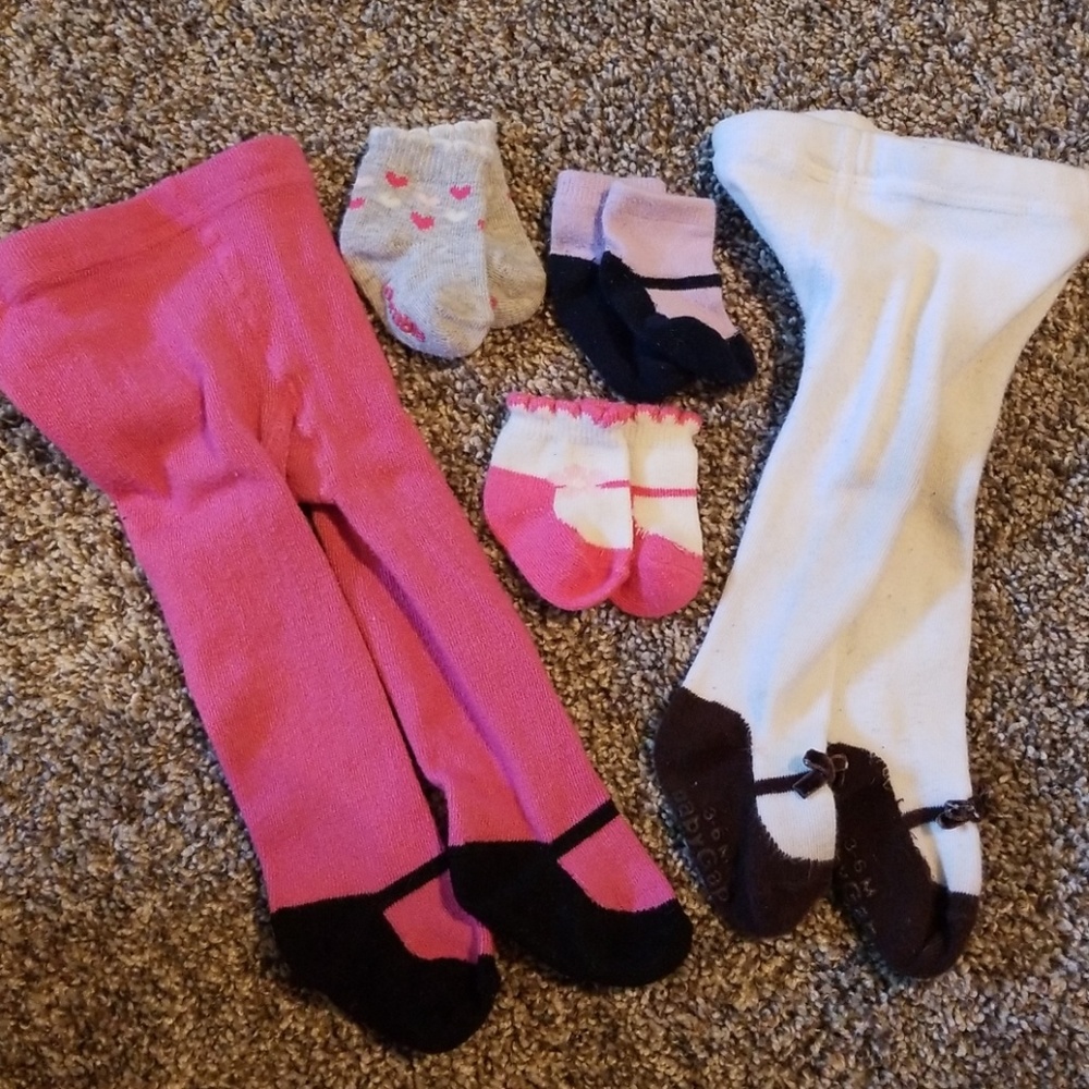 Lot of Baby Girl Tights and Socks